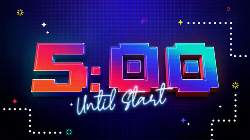 Arcade Neon Pac Countdown & Transitions